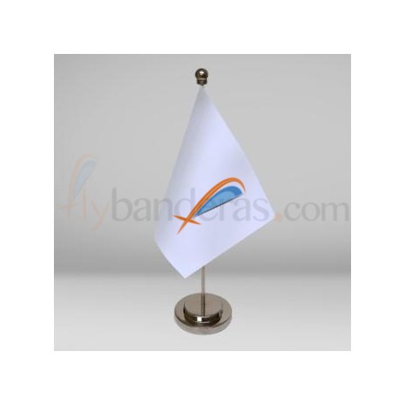 Mástil de sobremesa con bandera