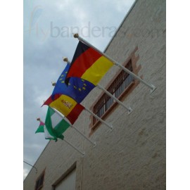 Mástil de pared aluminio o acero 2 metros