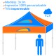 Carpa Personalizada Plegable  3x3m -Tela impermeable-
