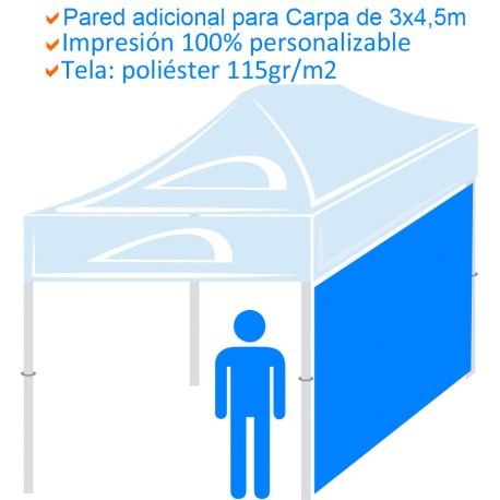 Pared adicional para Carpa de 3x4,5m