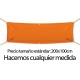 Pancarta con ollao cada 100cm