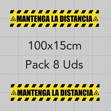 Vinilo adhesivo 100x15cm - Distancia de seguridad