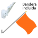 Mástil de pared estándar con bandera incluida