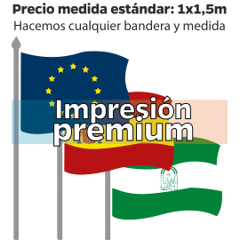 Banderas institucionales impresión PREMIUM